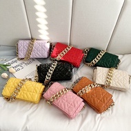 [Eight Colors] New Style Small Fragrance Rhombus Shoulder Bag Boutique European American Chain Seam 