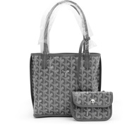 Goyard Grey Goyardine Canvas and Chevroches Calfskin Anjou Mini Bag