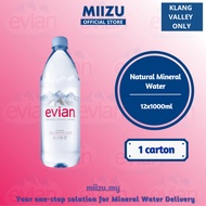 Evian Natural Mineral Water 12x1L