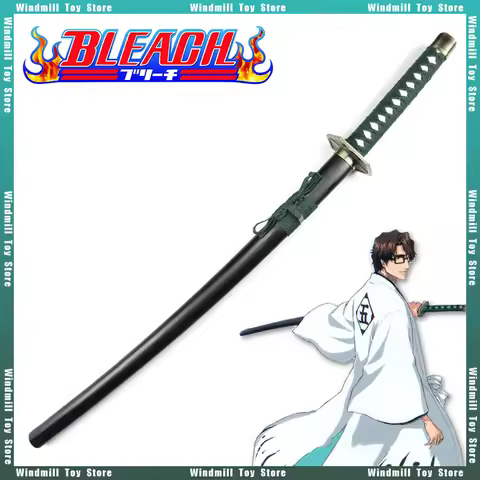 BLEACH Weapon Aizen Sousuke Kyoukasuigetsu Anime Peripheral 100cm Wooden Weapon Model Katana Samurai