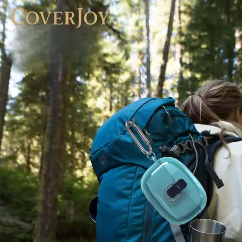 CoverJoy Case with Hook for JBL Vibe Beam /Wave 200TWS Earbuds Waterproof Protective Shell Storage C