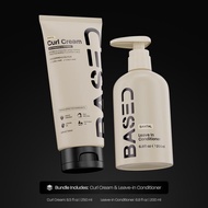 BASED Curly Duo: Premium Non-Toxic Curl Cream & Leave-In Conditioner Bundle - Defines Curls, Control