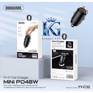 Vibox Saver P-90 38w Super Fast Charger Car Charger Adapter USB Port Charger Adapter A & USB C 38w [