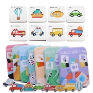 Guess who I am Cognitive Matching Puzzle | Early Childhood Educational Montessori Cognitive Matching