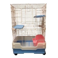 ❮二手❯ MS.PET 日式粉彩 2台尺 三層多功能室內寵物籠 貓籠 松鼠籠 貂籠 小動物飼養籠 CH95BL