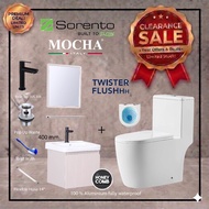 Sorento & Mocha Italy- ONE PCS TWISTER WC & MEGA SUPER SALES 40 CM HONEYCOMB BASIN CABINET (MWC7602)