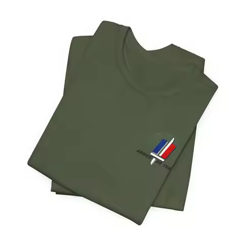 French Army Land Army Armée de terre T-shirt Short Sleeve Casual 100% Cotton Shirt