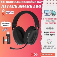 Mincom Attack Shark L80 Gaming Headset Super Bass Ultra Light 203g, 40mm Driver, 3 Modes, 3D Sound