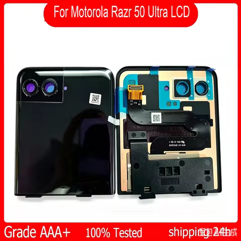 Second External AMOLED For Motorola Razr 50 Ultra LCD For moto razr 50Ultra Display Touch Screen Dig