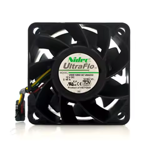 For Nidec V60E12BS1A7-09A032 DC 12V 2.45A 6cm 6038 60x60x38mm Double Ball Bearing Cooling Fan