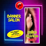 Salon Banners / Salon Banners / Beauty Salon Banners / Custom Banners Size 0.6 x 1.6 meters