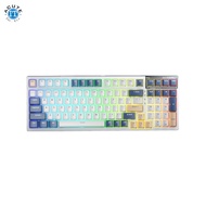 AULA F98 Transparent Gasket Gaming Mechanical Keyboard Blue White