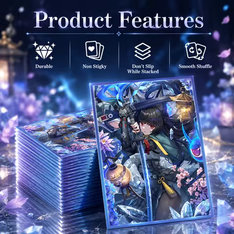 67x92mm Cartoon Card Protective Sleeves Holographic Trading Card Sleeves Board Game Card protector f