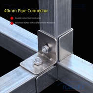 CRAFT Square Tube Connector, galvanizing 40*40mm Pipe Fixed Joint,  solderless Fixed Pipe Clamp carb