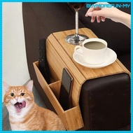 [BuymorefunMY] Couch Cup Holder Wooden Space Saving Couch Chair Caddys Tray Furniture Storage Bag St