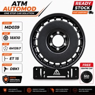 Sport Rim MD039 Wheels 4x4 18x10 6H139.7 ET15 DBK1- READY STOCK