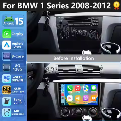 Plug and Play Android 15 Car Radio For BMW 1 Series E88 E82 E81 E87 2004 - 2012 Navigation GPS Multi