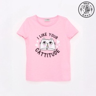 [SOLO European Home Furnishing] LCW Pink Cute Meow {Meow Attitude} Short-Sleeved T-Shirt Baby Girl C