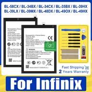 BL-39MX BL-49OX BL-39LX BL-34CXBattery For Infinix Smart Zero Hot 2 3 4 4C S5 6 10 11 20 Pro Plus Li