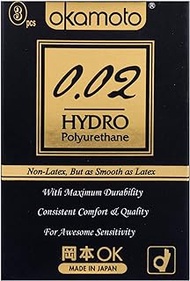 Okamoto 002 Hydro Condoms, 3 ct