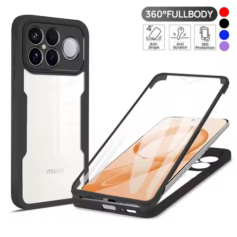 Case For Mi POCO F8 F7 Pro Ultra F6 F5 Pro 360 Double Side Shockproof Built in Screen Protector For 