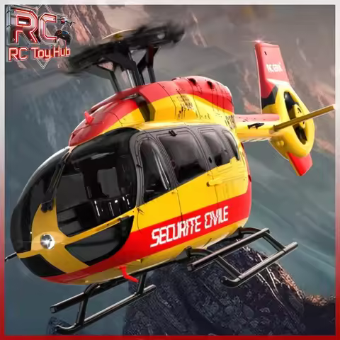 C190 Rc Helicopter H145 Six Channel Single Rotor No Aileron Scale Optical Flow Altitude Hold Dual Br