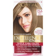 Excellence Creme Permanent Triple Care Hair Color, 7.5A Medium Ash Blonde, Gray Coverage For Up to 8