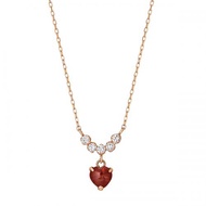 Japan Daigou takeup 20 Spring January Birthstone Love Garnet Zircon Edge 10K Gold Necklace