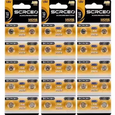 100-500PCS High Capacity LR41 Batteries AG3 L736 392 384 192 Premium Alkaline Battery 1.5V Button Co