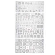 Template Reball BGA Plat Amaoe 4Pcs/Set - Stencil Universal Cetakan IC CPU A467 A482 A508 untuk Chip