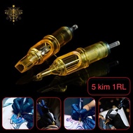 5 needles 1RL Dragon yellow For tattoo and cosmetic tattoo pen machines