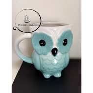 [现货 READY STOCK/ STOK SEDIA ADA] TYPO Novelty Owl Shaped Porcelain Mug/ Mug Porselin TYPO Bentuk Bur