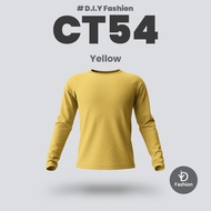 OREN SPORT Long Sleeve Plain T-shirt - Yellow (Unisex) CT54