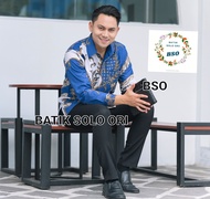 COLOR PUTIH BIRU PANJANG BATIK PRIA MEWAH PREMIUM BATIK SOLO. Baju Batik Pria Modern Baju Batik Ata