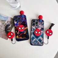 Huawei P40 Pro Plus P509 Pro 10 10 Pro 10 Lite 20 20 Pro P50 Pro P60 P60 Pro P60 Art Huawei Mate 9 20X Cartoon Spider-Man Spider Man Phone Case with Stand Doll and Lanyard
