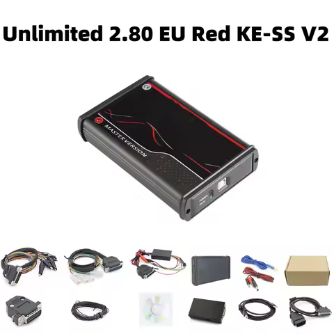 KESS V2 Ecu Chip Tuning For KESS V5.017 Online V2 v2.80 Car Accessor Red Pcb Programming Tool Power 