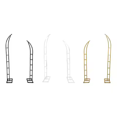 2Pcs Double Wedding Arch Set 5.9 + 6.9 Feet Backdrop Stand Quick Installation