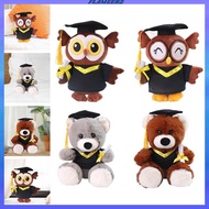 [Flameer2] Graduation Toy, Owl Toy with Graduation Cap Band,Bear Doll Toy for Gift
