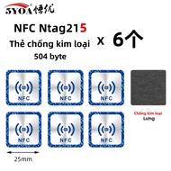 5YOA 6 Chiếc Đa Năng Miếng Dán NFC Bộ Ntag213 Ntag215 Ntag216 13.56 MHz RFID Token Cho Amiibo Thẻ Si