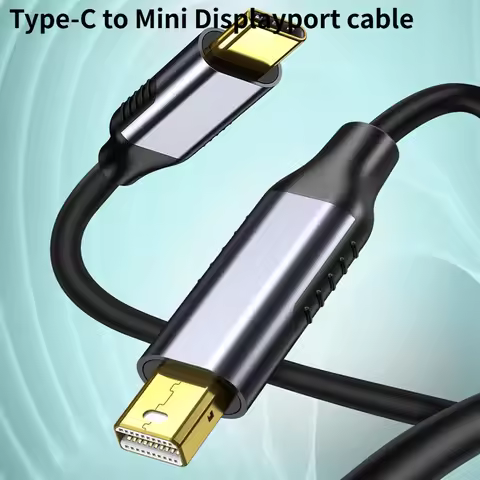 Type C To Mini DP Display Port Thunderbolt Video Mini DP Cable 4K@60Hz Compatible with MacBook Pro M