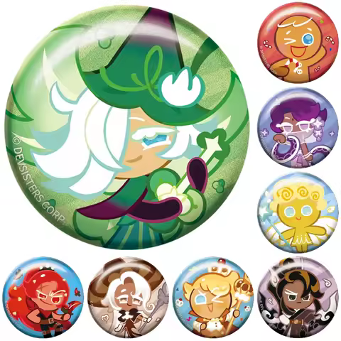 58mm Game Cookie Run Kingdom Sweetberry Sorbet Cosplay Costumes SPTE Tin Plated Pin Badge Accessorie