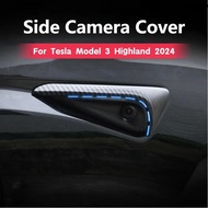 Side Camera Cover for Tesla Model 3 Highland 2024 ABS Protection Cover Lens Protector HW4.0 Model Y 