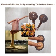 Crepe thai Spreader tools by wooden coconut shell