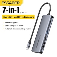 Essager 7/6-in-1 USB3.2 Type-C HUB Type C to HDMI USB 3.2 Gen2 10Gbps Adapter Type C PD100W Fast Cha