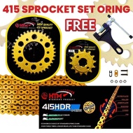 415HDR -128L SYM VF3I VF3I185 O-RING CHAIN HEADY DUTY HTM SPROCKET SET ORING CHAIN MOMO19