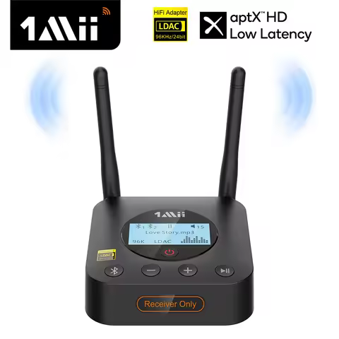 1Mii B06Pro+ Bluetooth 5.1 Receiver HiFi Audio aptX LL HD 3.5mm Aux LDAC Bluetooth Adapter for Home 