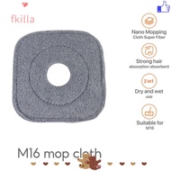 FKILLA 1pc Cleaning Mop Cloth Replacement, Household Dust Self Wash Spin Mop, Fashion Washable 360 Rotating MopHead Cleaning Pad for M16 Mop