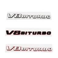 3D letter car stickers ABS Emblems V8 Biturbo Badge for Mercedes Benz C63 E63 G63 C/E/G class 2024 d