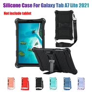 Silicone Case for Samsung Tab A7 Lite 8.7 Inch 2021 T220 T225 Tablet Case Tablet Stand with Pen and Strap