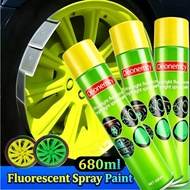 (680ML)Fluorescent Spray Paint - Waterproof, Suitable for Motorcycles/Cars/Fluorescent Green/Fluores